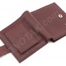 Бордовый кожаный маленький кошелечек женский ST Leather (17479) - 8