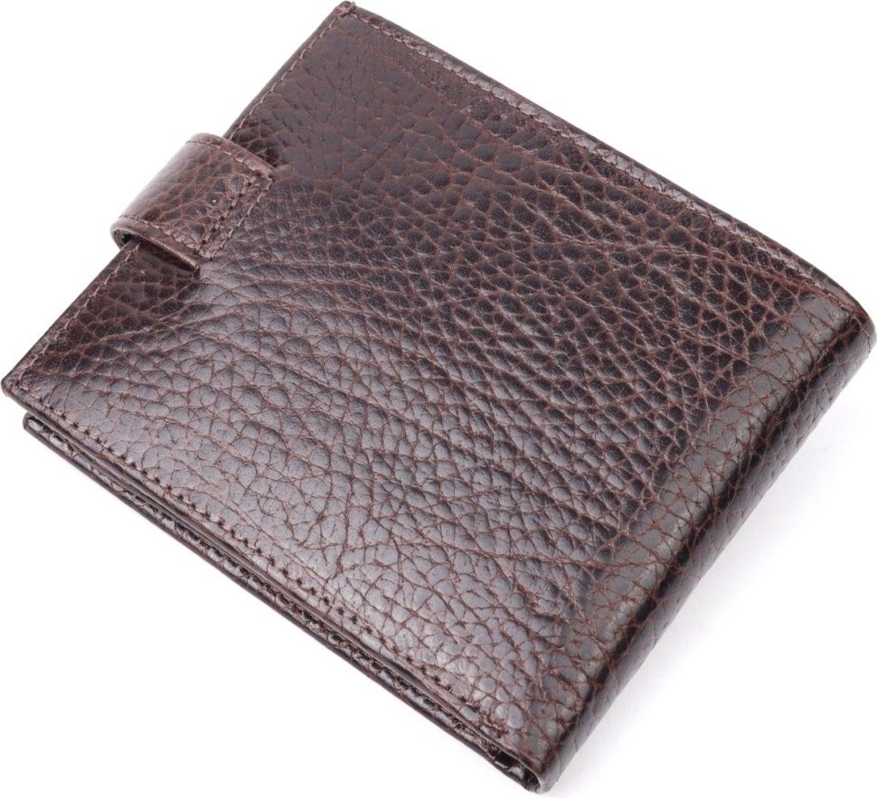 Кожаное мужское портмоне коричневого цвета турецкого производства KARYA (2421078)