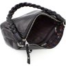 Черная женская сумка-хобо из натуральной кожи турецкого производства KARYA (21026) - 6