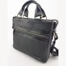 Функциональная мужская сумка из кожи Флотар черного цвета VATTO (11734) - 1