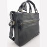 Функциональная мужская сумка из кожи Флотар черного цвета VATTO (11734) - 3