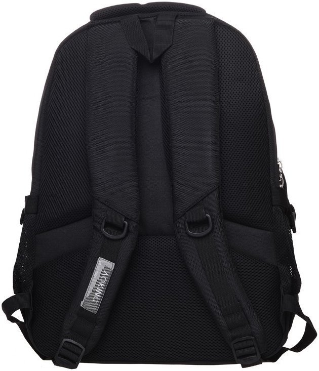 Черный мужской рюкзак из полиэстера с отсеком под ноутбук Aoking 66192