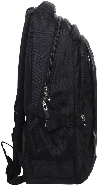 Черный мужской рюкзак из полиэстера с отсеком под ноутбук Aoking 66192