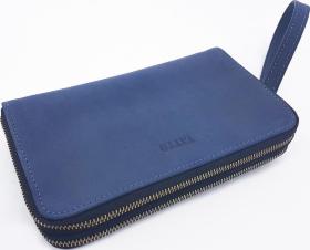 Синий мужской кошелек - клатч из кожи Крейзи VATTO (11834)