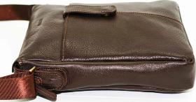 Кожаная наплечная сумка коричневого цвета VATTO (11933) - 2