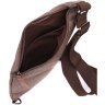 Коричневая мужская сумка-слинг среднего размера из текстиля Vintage 2422198 - 4