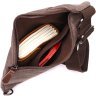 Коричневая мужская сумка-слинг среднего размера из текстиля Vintage 2422198 - 5