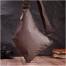 Коричневая мужская сумка-слинг среднего размера из текстиля Vintage 2422198 - 8