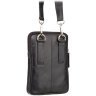 Миниатюрная мужская плечевая сумка из натуральной кожи черного цвета Visconti Remi 69192 - 2