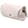Кожаная женская сумка-кроссбоди белого цвета с клапаном Vintage 2422255 - 1