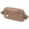 Бежевая женская сумка-кроссбоди из натуральной кожи с тиснением на два отделения Vintage 2422356 - 2