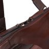 Стильная дорожная сумка из натуральной кожи коричневого цвета Vintage (20486) - 6