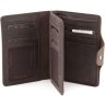 Темно-коричневое портмоне из натуральной кожи в стиле винтаж Tony Bellucci (10557) - 2