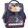 Серый каркасный рюкзак для школы из прочного текстиля с животными Bagland 53393 - 1