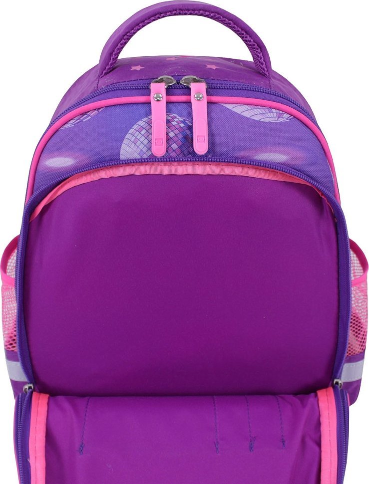 Яркий школьный рюкзак для девочек из текстиля с единорогом Bagland (53693)