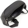 Мужская вместительная кожаная сумка на пояс черного цвета H.T. Leather (64293) - 7