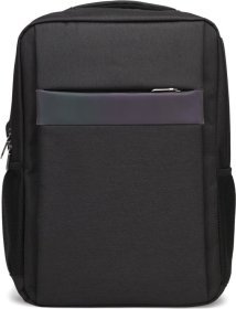 Чоловічий рюкзак під ноутбук із поліестеру чорного кольору Monsen (56893)
