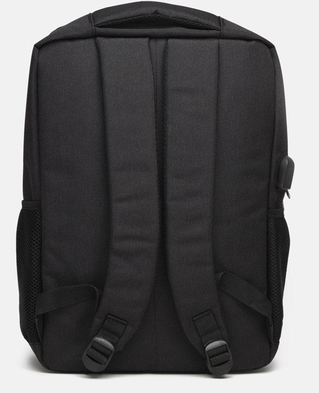 Мужской рюкзак под ноутбук из полиэстера черного цвета Monsen (56893)