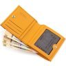 Маленький женский кошелек из натуральной кожи оранжевого цвета с монетницей Karya 67493 - 7