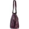 Бордовая женская сумка из фактурной кожи с ручками Desisan (7146-339) - 3