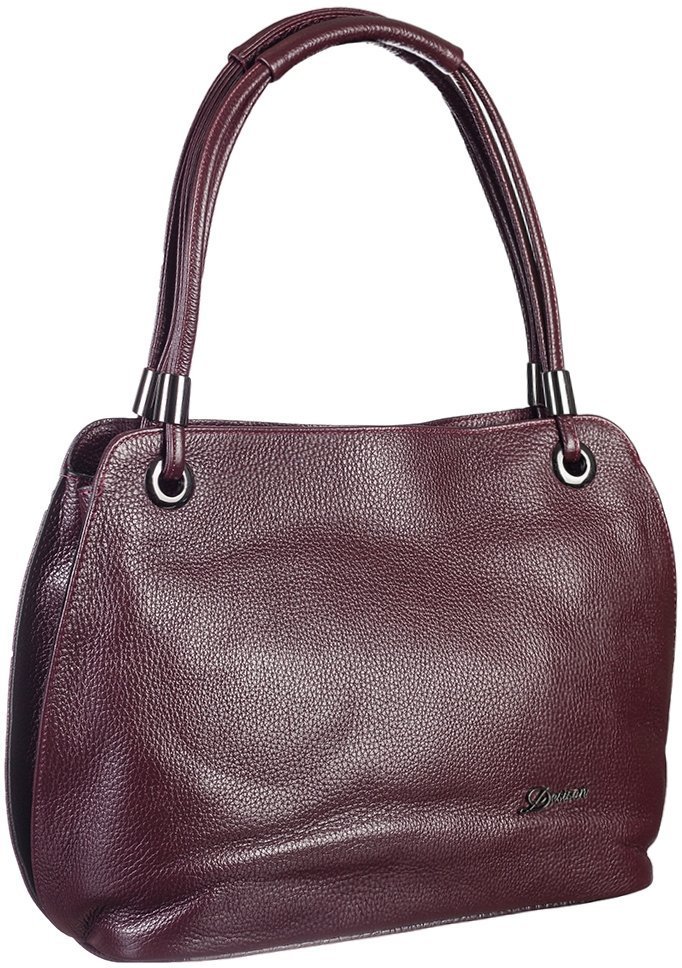 Бордовая женская сумка из фактурной кожи с ручками Desisan (7146-339)
