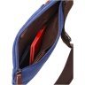 Мужская сумка-слинг среднего размера из синего текстиля Vintage 2422199 - 5