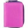 Маленький розово-фиолетовый женский кошелек из высококачественной кожи с RFID - Visconti Hawaii 68793 - 1
