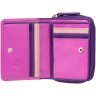 Маленький розово-фиолетовый женский кошелек из высококачественной кожи с RFID - Visconti Hawaii 68793 - 3