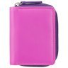 Маленький розово-фиолетовый женский кошелек из высококачественной кожи с RFID - Visconti Hawaii 68793 - 4