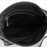 Стильная мужская кожаная сумка черного окраса с плечевым ремешком TARWA (19808) - 5