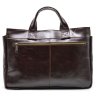 Мужская кожаная сумка для документов и ноутбука в темно-коричневом цвете TARWA (19683) - 3
