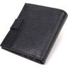 Черный мужской бумажник маленького размера из натуральной зернистой кожи CANPELLINI (2421730) - 2