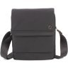 Небольшая текстильная мужская сумка черного цвета через плечо H.T. Leather (64294) - 4