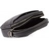 Кожаная мужская сумка-барсетка черного цвета с ручкой H.T Leather (11509) - 6