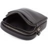 Кожаная мужская сумка-барсетка черного цвета с ручкой H.T Leather (11509) - 7