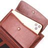 Коричневый мужской клатч-кошелек из натуральной кожи на запястье KARYA (2421180) - 7