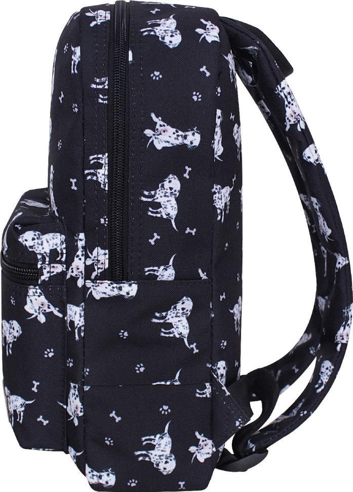 Черный рюкзак из текстиля с далматинцами Bagland (55594)