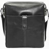 Классическая мужская сумка планшет через плечо черного цвета VATTO (11935) - 1