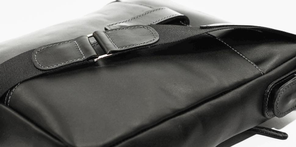 Классическая мужская сумка планшет через плечо черного цвета VATTO (11935)