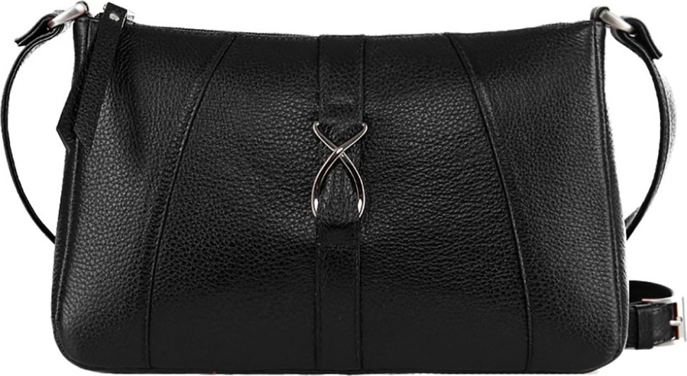 Черная женская сумка на плечо среднего размера из натуральной кожи Issa Hara Анита (21134)