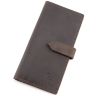 Темно-коричневый стильный кошелек ручной работы Grande Pelle (13014) - 1