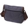 Черная мужская текстильная сумка для ноутбука 13 дюймов с одной лямкой Vintage 2422200 - 2