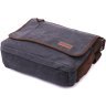 Черная мужская текстильная сумка для ноутбука 13 дюймов с одной лямкой Vintage 2422200 - 3