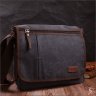 Черная мужская текстильная сумка для ноутбука 13 дюймов с одной лямкой Vintage 2422200 - 7
