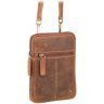 Светло-коричневая мужская сумка маленького размера из винтажной кожи Visconti Remi 69194 - 5