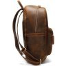 Рюкзак для ноутбука из натуральной кожи коричневого цвета VINTAGE STYLE (14699) - 4