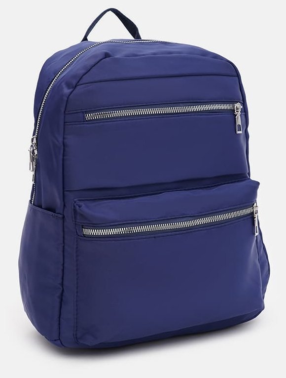 Синий вместительный женский рюкзак для города из текстиля Monsen 71795