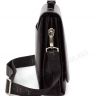 Вместительная кожаная мужская сумка с клапаном и ручкой H.T Leather Collection (9010-7) - 3