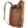 Кожаная мужская сумка - рюкзак трансформер на два отделения VINTAGE STYLE (14781) - 2