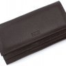 Вместительный кожаный кошелек коричневого цвета Bond Non (10523) - 1